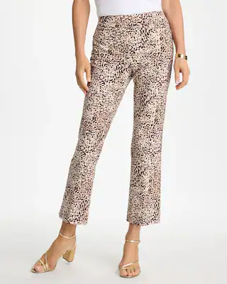 NWT Chico's Brigitte™ Animal Print Crop Flare Pants