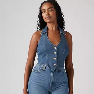 NWT levi's Bria Denim Halter Top - Bestdeal999