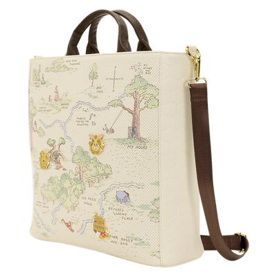 NWT Loungefly Winnie the Pooh Hundred Acre Wood Tote Pin Trader Crossbody Bag - Bestdeal999