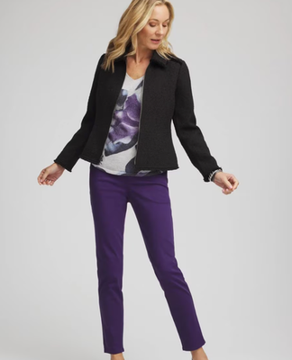 NWT Chico's Modern Pull-On Ankle Jeggings Zenergy® French Terry Cropped Pants