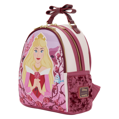 NWT Loungefly Sleeping Beauty Exclusive Princess Aurora Roses Mini Backpack