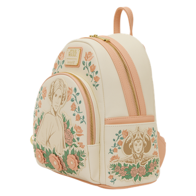 NWT Loungefly STAR WARS™ Exclusive Leia, Rey, & Padmé Floral Mini Backpack