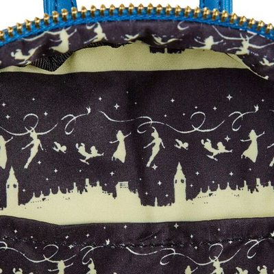 NWT Loungefly Peter Pan Clock Glow in the Dark Mini Backpack
