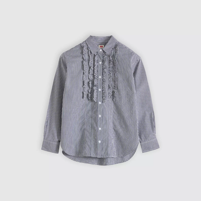 NWT Levi's Harlie Novelty Ruffle Boyfriend Shirt