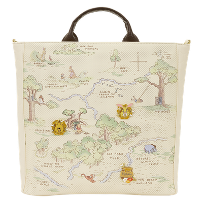 NWT Loungefly Winnie the Pooh Hundred Acre Wood Tote Pin Trader Crossbody Bag - Bestdeal999