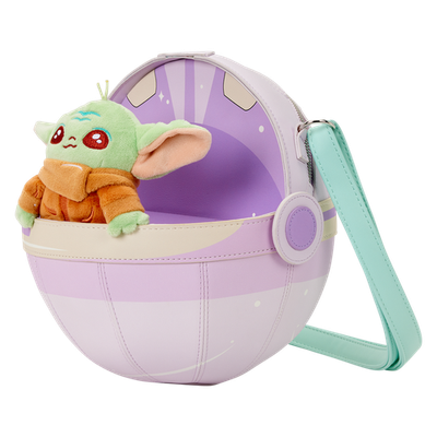 NWT Loungefly The Mandalorian Grogu Figural Pod Plush Crossbody Bag