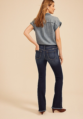 NWT Maurices KanCan™ Low Rise Fray Hem Bootcut Jean