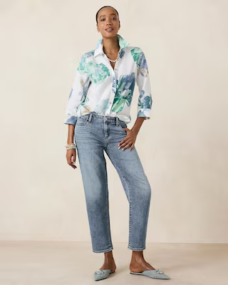 NWT Chico's Relaxed Boyfriend Rolled Hem Jean