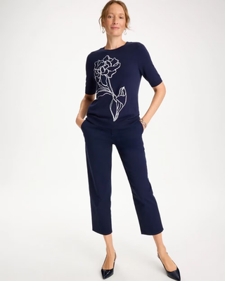NWT Chico's Relaxed Boyfriend Chino Crop Pants