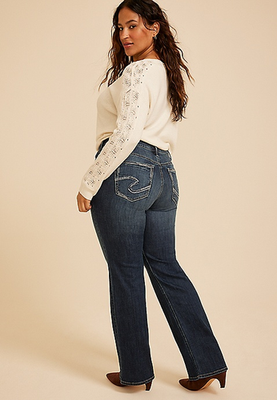 NWT Maurices Plus Size Silver Jeans Co.® Suki Curvy Mid Rise Luxe Stretch Bootcu