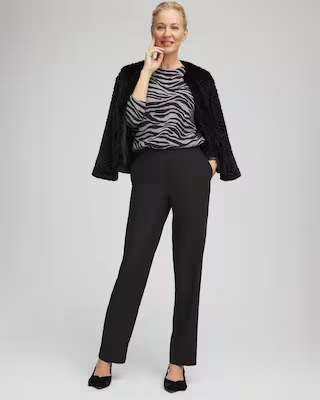 NWT Chico's Textured Straight Tapered Ankle Pants