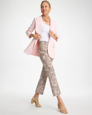 NWT Chico's Brigitte™ Animal Print Crop Flare Pants