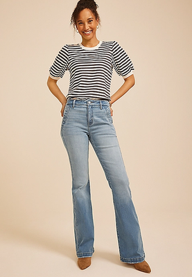 NWT Maurices KanCan™ High Rise Trouser Pocket Flare Jean