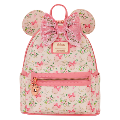NWT Loungefly Minnie Mouse Floral All-Over Print Mini Backpack