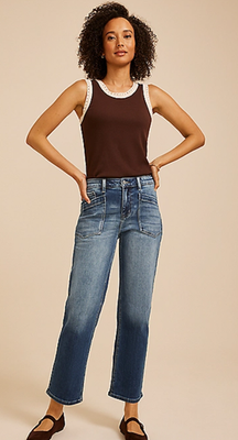 NWT Maurices KanCan™ High Rise Spade Pocket Ankle Straight Jean
