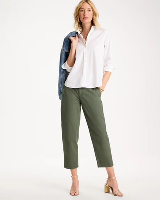 NWT Chico's Relaxed Boyfriend Chino Crop Pants