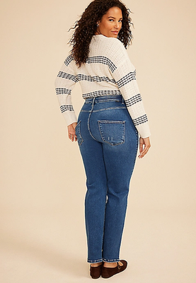 NWT Maurices Plus Size Risen® High Rise Tummy Control Panel Ankle Skinny Jean