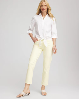 NWT Chico's Girlfriend Slim Cropped Jeans