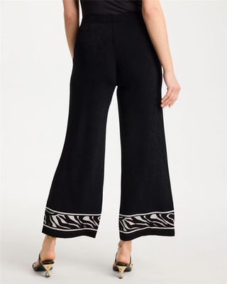 NWT Chico's Travelers™ Abstract Zebra Cropped Pants