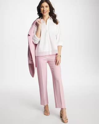 NWT Chico's Textured Straight Tapered Ankle Pants