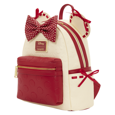 NWT Loungefly Minnie Mouse Rocks the Dots Coquette Mini Backpack