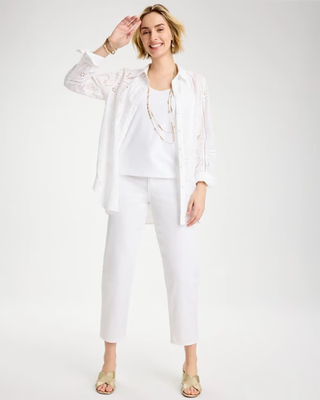 NWT Chico's Relaxed Boyfriend Chino Crop Pants