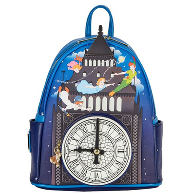 NWT Loungefly Peter Pan Clock Glow in the Dark Mini Backpack