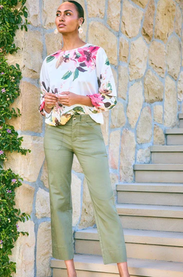 NWT Chico's High Hem Straight Crop Pants