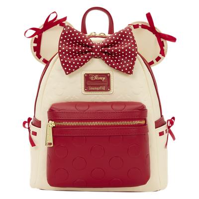 NWT Loungefly Minnie Mouse Rocks the Dots Coquette Mini Backpack