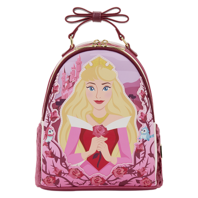 NWT Loungefly Sleeping Beauty Exclusive Princess Aurora Roses Mini Backpack