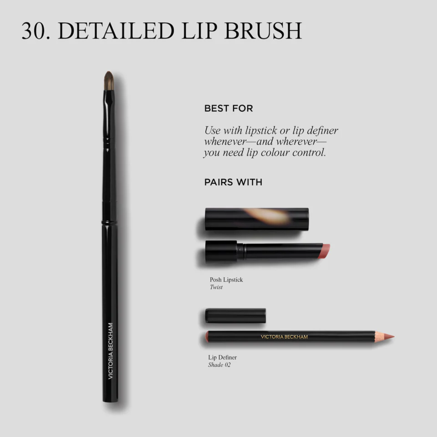 NWT Victoria Beckham 30. DETAILED LIP BRUSH - Bestdeal999