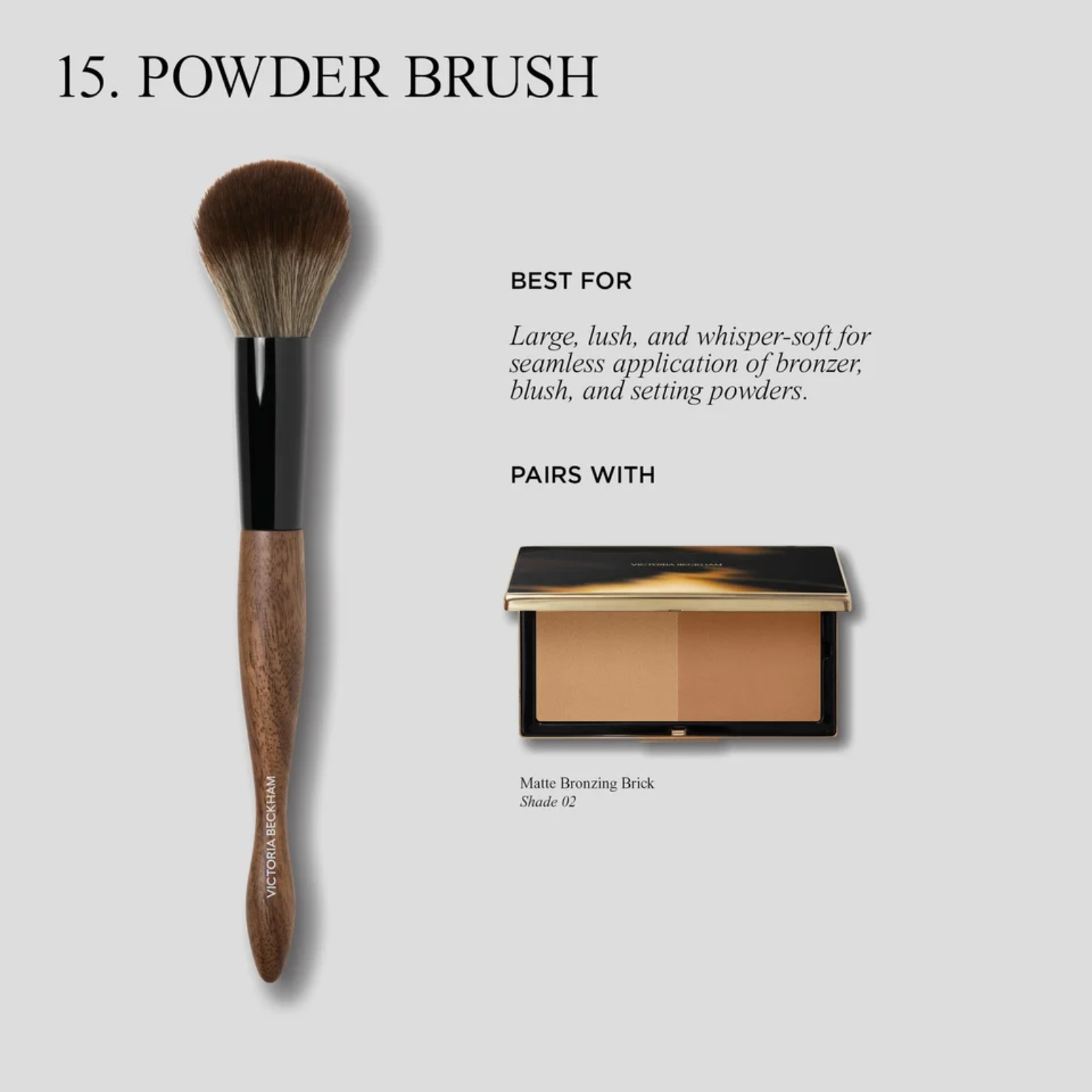 NWT Victoria Beckham 15. POWDER BRUSH - Bestdeal999